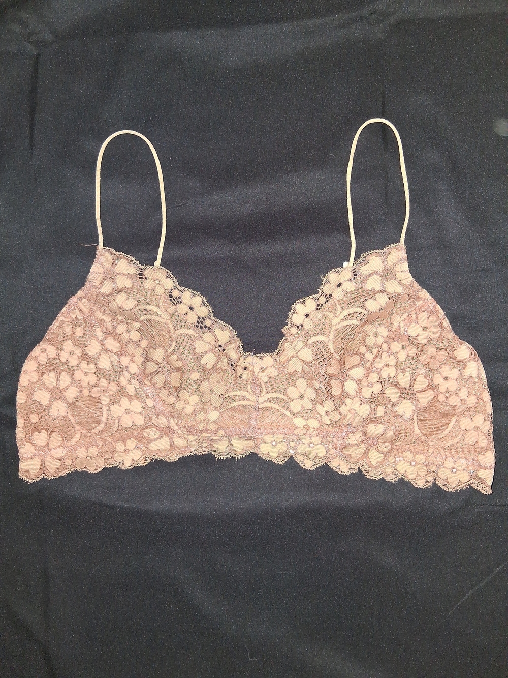 Pink Lace Floral Bra Like New